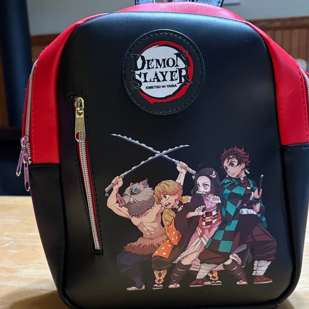 Demon Slayer Kimetsu no Yaiba Red and Black Backpack